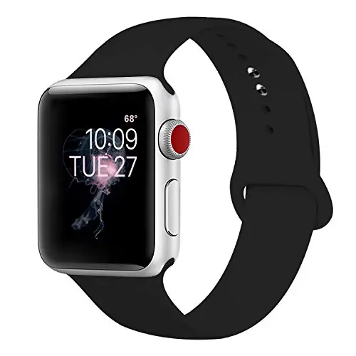 ENANYN Compatible Apple Watch Band 38mm 40mm 42mm 44mm Soft Silicone Sport Wrist Strap iWatch Replacement Wristbands for Apple Watch Series 4,3,2,1 S/M,M/L