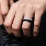 ThunderFit Womens Thin Swivel Rings, 10 Rings / 8 Rings / 4 Rings / 1 Ring - Stackable Silicone Wedding Rings - 2.5mm Wide - 2mm Thick