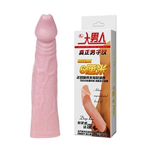 NewMaxer Penis Extender Soft Silicone Condom Extender Enlarger Sleeve Condom Sexual Delay Ejaculation Toy for Men (B)