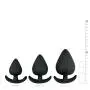 3Pcs/Set Anal Plug Silicone Butt Plug Anal Sex Toy,3 Different Size to Fit,Body Safe Anal Sex Toys,Black