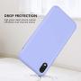 Guarm iPhone XR Case Liquid Silicone Gel Cases with Soft Microfiber Lining Slim Shell Protective Case Cover for Apple iPhone XR (Lgiht Purple)
