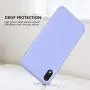 Guarm iPhone XR Case Liquid Silicone Gel Cases with Soft Microfiber Lining Slim Shell Protective Case Cover for Apple iPhone XR (Lgiht Purple)