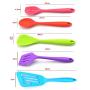 Silicone Kitchenware Cooking Non-Toxic Heat-Resistant Non-Stick Bread Silicone Cooking Shovel Spoon Set Kitchen Cookware 6 Pieces (Color), Six-piece set