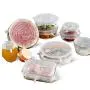 Silicone Stretch Lids 12 Pack, Reusable Durable and Expandable Food Covers Fits Various Sizes and Shape of Containers, Superior for Keeping Food Fresh, Microwave, Dishwasher -TESUE