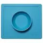 ezpz Happy Bowl - One-Piece Silicone placemat + Bowl (Blue)