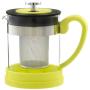 GROSCHE Valencia Personal Sized Teapot 20 oz. / 600 ml (Green) Made with Borosilicate Glass, Stainless Steel and Silicone