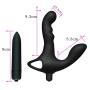 Male 10 Speed Anal Silicone Vibrator Prostate Massager Butt Plug Vibrating Massage Stick G Spot Toys for Women Men Gay