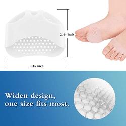 Ball of Foot Cushion for Women and Men, Metatarsal Pad - 4 Pairs (8 Pcs) Breathable and Soft Gel Forefoot Cushion Pads - Cushioning Foot Pads for Standing Blisters Pain Relief (4 PRS Classic)