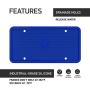Rightcar Solutions Flawless Silicone License Plate Frame - Rust-Proof. Rattle-Proof. Weather-Proof. - Blue