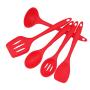 BUYITNOW 5 Pcs Non-stick Kitchenware Set Silicone Ladle Spatulas Slotted Spoon Turner Kitchen Baking Tool Cookware