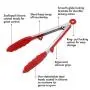FOOX Set of 2-9,12 Inch Stainless Steel Kitchen Tongs, with Support Function Cooking Tongs Heavy Duty Locking Kitchen Barbecue Tongs Set for Barbecue, Cooking, Grilling