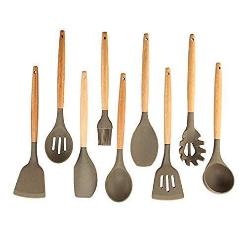 LDGR Pancake Spatula Silicone Kitchenware Set of 9 Sets Silicone Kitchen Utensil Set (Size : 9 Piece)