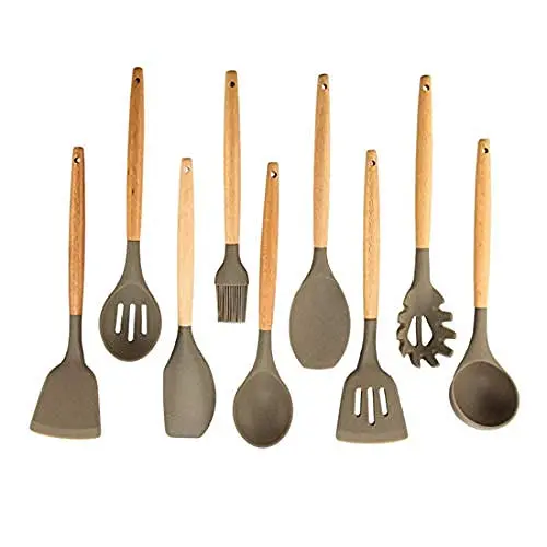 LDGR Pancake Spatula Silicone Kitchenware Set of 9 Sets Silicone Kitchen Utensil Set (Size : 9 Piece)