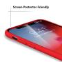 TORRAS [Love Series] iPhone X Case 2017 (ONLY), Liquid Silicone Gel Rubber Shockproof Case Soft Microfiber Cloth Lining Cushion Compatible with iPhone X (2017), Red