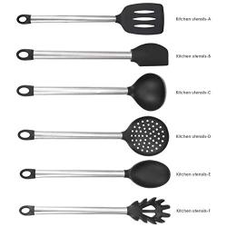 Wooden Handle Utensils Best Quality, Stainless Steel Handle Silicone Kitchenware Non Stick Cookware Cooking - Wooden Kitchenware, Wooden Handle Kitchen Utensils, Silicone Handle In Cooking Utensils