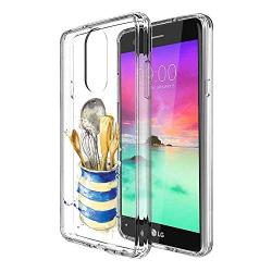 LG Stylo 4 Case, Soft TPU Slim-Fit Flexible Ultra-Thin Clear Case, Full-Body Rugged Bumper Print Kitchenware Case for LG Stylo 4, Transparent