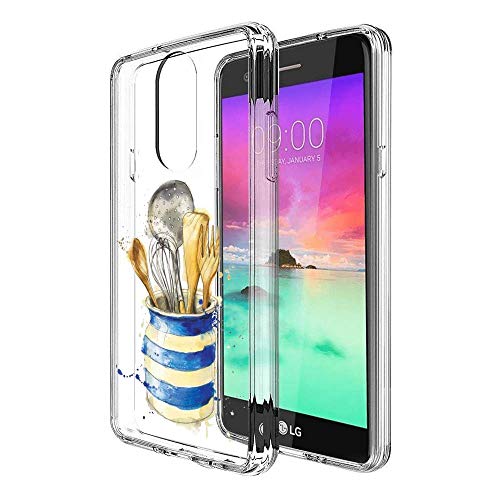 LG Stylo 4 Case, Soft TPU Slim-Fit Flexible Ultra-Thin Clear Case, Full-Body Rugged Bumper Print Kitchenware Case for LG Stylo 4, Transparent