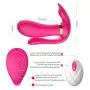 HUAGE Wireless Wearable Butterfly Massaging Toys - Multiple Speeds Vibration - Remote Control Realistic Silicone Toy - Silent Soft Skin-Friendly - Back Neck Shoulder Relaxation Hands,Red