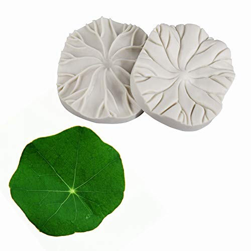 AK ART KITCHENWARE Gum Paste Flower Tools Lotus Leaf Veiners Silicone Veining Molds Fondant Tools Cake Decorating Supplies for Bakery (VM151)