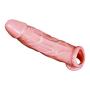 Resuable Penis Sleeve with Cock Ring,Realistic Soft Silicone Penis Extender Penis Cover Cock Enlargers Condom Sheath Sexual Delay Ejaculation Adult Sex Toy for Men (Flesh)