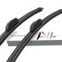 AVA 22+22 Silicone Windshield Wipers, All-Weather, Water-Repellent, Quiet and Long-Lasting (Pack of 2)