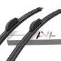 AVA 24+18 Silicone Windshield Wipers, All-Weather, Water-Repellent, Quiet and Long-Lasting (Pack of 2)