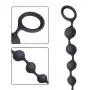 Cob Silicone Anal Beads Body Safe Butt Plug with Beads Sex Toy for Anal Players 13.9" (Black)