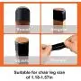 32PCS Chair Leg Cover Floor Protecors for Hardwood Floor,Silicone Furniture Leg Feet Protection Cover with Felt Pads,Chair Leg Caps Prevent Scratches Fit Round Square Black