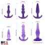 1OP6721 Purple Set 6 Piece Silicon Massager Toys for Woman