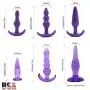 1OP6721 Purple Set 6 Piece Silicon Massager Toys for Woman