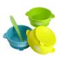 Silicone Baby Bowl (Pack of 3) & 1 Soft Spoon ? Spill Proof Feeding Bowl with Suction Cup Base ? BPA Free & Nontoxic Snack Container for Toddlers ? Perfect Baby Shower Gift Set