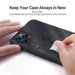 TORRAS [Love Series] iPhone 11 Pro Case, Full Covered Shockproof Liquid Silicone Rubber Case with Soft Microfiber Designed for iPhone 11 Pro 5.8 Inch 2019, Black