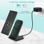 CHOETECH 15W Wireless Charger, Fast Wireless Charging Stand with QC 3.0 Adapter Compatible iPhone 11/11 Pro/11 Pro Max/XS Max/XR/XS/X/8/8 Plus, LG V30/V35/V40/G8, Samsung Galaxy Note 10/S10/S10E/S9