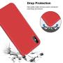 Vooii iPhone Xs Case, iPhone X Case, Soft Liquid Silicone Slim Rubber Full Body Protective iPhone Xs/X Case Cover (with Soft Microfiber Lining) Design for iPhone X iPhone Xs - Red