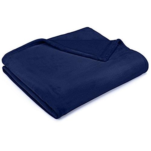 Pinzon Velvet Plush Blanket - Throw, Navy