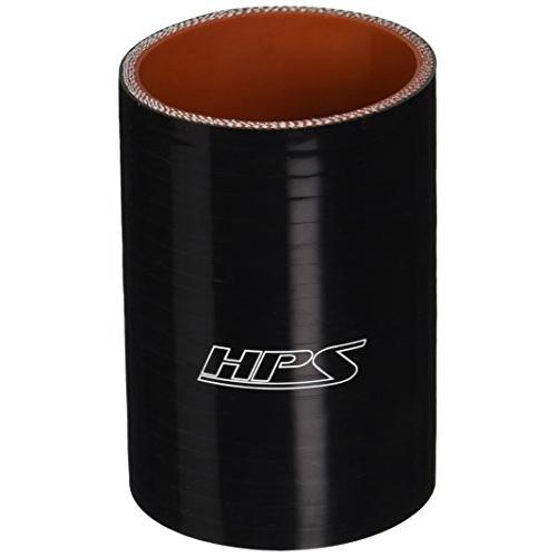 HPS HTSC-250-L4-BLK Silicone High Temperature 4-ply Reinforced Straight Coupler Hose, 85 PSI Maximum Pressure, 4" Length, 2-1/2" ID, Black