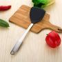 GOMYIE Kitchenware Stainless Steel Spatula Silicone Turner Non-Stick Fried Shovel Egg Fish Frying Pan Turner Scoop(Steel color)