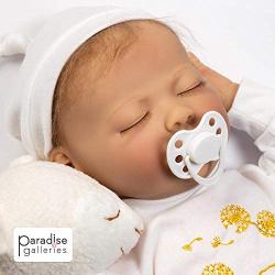 Paradise Galleries Newborn Reborn Baby Doll with Magnetic Pacifier, Wishes and Dreams, 21 inch Sleeping Newborn Girl in GentleTouch Vinyl, 6-Piece Doll Gift Set