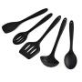 Silicone Kitchen Utensil Set, Heat-Resistant Non-Stick Silicone Cooking Tool, Non-Stick Silicone Kitchenware, black