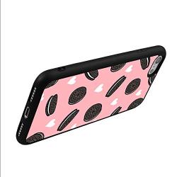 iPhone 7 8 Case,Flexible Soft TPU Cover Shell,Slim Silicone Black Rubber Non-Slip Durable Design Protective Phone Case for iPhone 7 8 -Biscuits