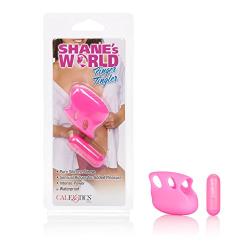 CalExotics Shane’s World Finger Tingler - Vibrating Silicone Sex Toy Vibrator for Couples ? Vibe Finger Tickler - Pink