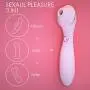 LQG Clitoral Sucking Vibrator, G Spot Clit Dildo for Women with Suction & Vibration, Waterproof Clitoral Massager Nipple Stimulator Toys, Quiet Rechargeable