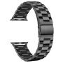 Supoix 42mm/44mm XL Large Bands Compatible with Apple Watch Series 5 4 44mm/Series 3 2 1 42mm,Stainless Steel Metal Link Replacement Wristbands Strap for Men-Space Black