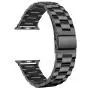 Supoix 42mm/44mm XL Large Bands Compatible with Apple Watch Series 5 4 44mm/Series 3 2 1 42mm,Stainless Steel Metal Link Replacement Wristbands Strap for Men-Space Black