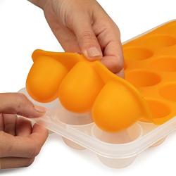 Silicone Baby Food Storage Tray (2 Pack) - Pop Out 1oz Portion Silicone Freezer Tray - Non Toxic, BPA & PVC Free