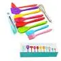 Seashore Color Silicone kitchenware 10 Sets of Environmental Non-Stick Cooking Shovel Spoon Tool Silicone Kitchen Set (Size : 10-Piece Set)