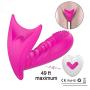 Caobodong0758 Extra Long Satisfaction Wireless Remote Control Venus Butterfly Vibration Invisible Wearing Shell Security Silicone Toy with Harness Tie, Purple caobodong0758