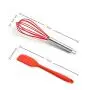 Jdeepued Silicone kitchenware 5-Piece Silicone Baking Set Durable Silicone Heat Resistant 446°F Seamless Non-Stick Kitchen Mixing Cooking Baking Utensils Red Silicone Kitchen Utensils