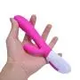 Qhufnng Wand Massager Silent 40 x Multi-Speed USB Rechargeable for Travel Gift Massage Stick Silicone Hot Pink