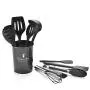TECHLINK Silicone Kitchen Utensil Kitchenware Set Stainless Steel Cooking Tools Heat Resistant Nonstick Non-Scratch Easy Clean & Store Non Toxic Gadget(11pcs),Red